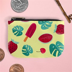 Watermelon Leaves Strawberry Mini Coin Purse