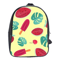 Watermelon Leaves Strawberry School Bag (large) by Pakrebo