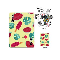 Watermelon Leaves Strawberry Playing Cards 54 (mini) by Pakrebo