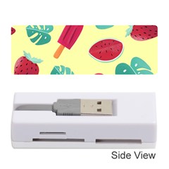 Watermelon Leaves Strawberry Memory Card Reader (stick) by Pakrebo