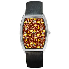 Paper Tissue Wrapping Barrel Style Metal Watch