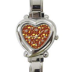 Paper Tissue Wrapping Heart Italian Charm Watch