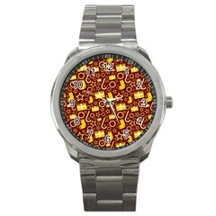 Paper Tissue Wrapping Sport Metal Watch