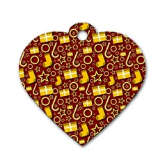 Paper Tissue Wrapping Dog Tag Heart (Two Sides)