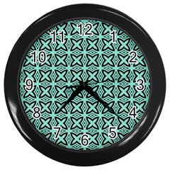 Default Texture Tissue Seamless Wall Clock (black) by Pakrebo