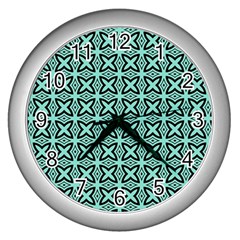 Default Texture Tissue Seamless Wall Clock (silver) by Pakrebo