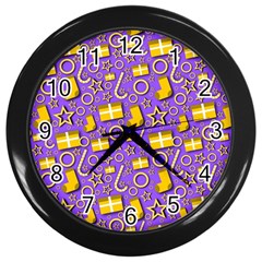 Paper Tissue Wrapping Wall Clock (black) by Pakrebo