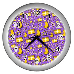 Paper Tissue Wrapping Wall Clock (silver) by Pakrebo