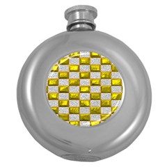 Pattern Desktop Square Wallpaper Round Hip Flask (5 Oz) by Pakrebo