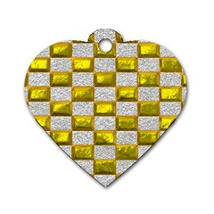 Pattern Desktop Square Wallpaper Dog Tag Heart (one Side) by Pakrebo