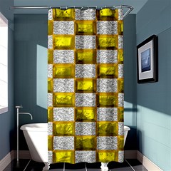 Pattern Desktop Square Wallpaper Shower Curtain 36  X 72  (stall)  by Pakrebo