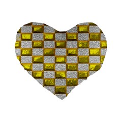 Pattern Desktop Square Wallpaper Standard 16  Premium Flano Heart Shape Cushions by Pakrebo