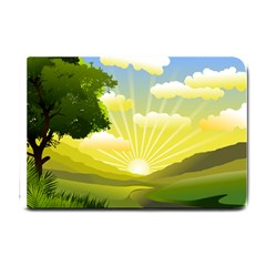 Wallpaper Background Landscape Small Doormat  by Pakrebo