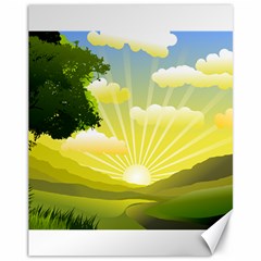 Wallpaper Background Landscape Canvas 11  X 14  by Pakrebo