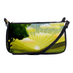 Wallpaper Background Landscape Shoulder Clutch Bag by Pakrebo