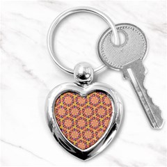 Pattern Decoration Abstract Flower Key Chains (heart)  by Pakrebo