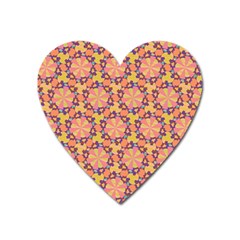 Pattern Decoration Abstract Flower Heart Magnet by Pakrebo