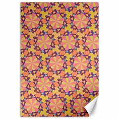 Pattern Decoration Abstract Flower Canvas 12  X 18  by Pakrebo