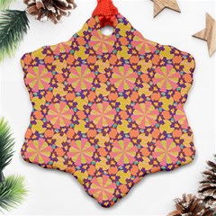 Pattern Decoration Abstract Flower Snowflake Ornament (two Sides) by Pakrebo