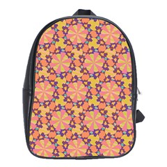 Pattern Decoration Abstract Flower School Bag (xl) by Pakrebo