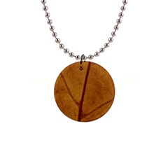 Leaf Fall Foliage Nature Orange 1  Button Necklace by Pakrebo