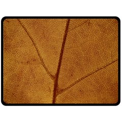 Leaf Fall Foliage Nature Orange Double Sided Fleece Blanket (large)  by Pakrebo