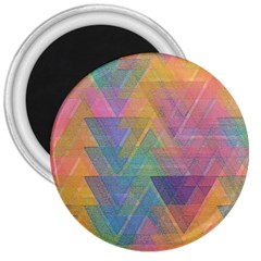 Triangle Pattern Mosaic Shape 3  Magnets by Pakrebo