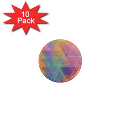 Triangle Pattern Mosaic Shape 1  Mini Magnet (10 Pack)  by Pakrebo