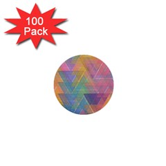 Triangle Pattern Mosaic Shape 1  Mini Buttons (100 Pack)  by Pakrebo