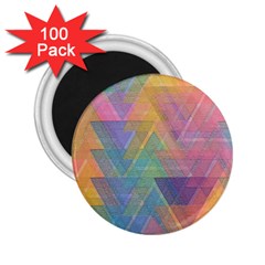 Triangle Pattern Mosaic Shape 2 25  Magnets (100 Pack)  by Pakrebo