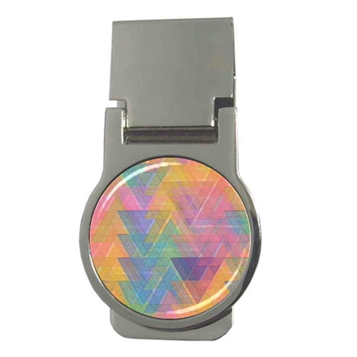 Triangle Pattern Mosaic Shape Money Clips (Round) 