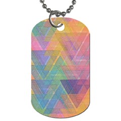 Triangle Pattern Mosaic Shape Dog Tag (two Sides) by Pakrebo