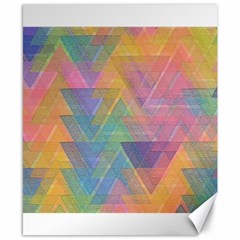 Triangle Pattern Mosaic Shape Canvas 8  X 10  by Pakrebo