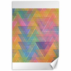 Triangle Pattern Mosaic Shape Canvas 12  X 18  by Pakrebo