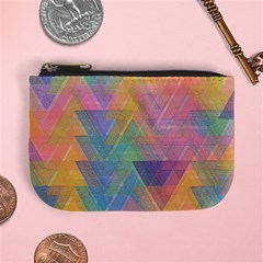 Triangle Pattern Mosaic Shape Mini Coin Purse by Pakrebo