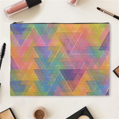 Triangle Pattern Mosaic Shape Cosmetic Bag (xl) by Pakrebo