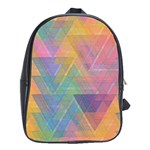 Triangle Pattern Mosaic Shape School Bag (Large) Front