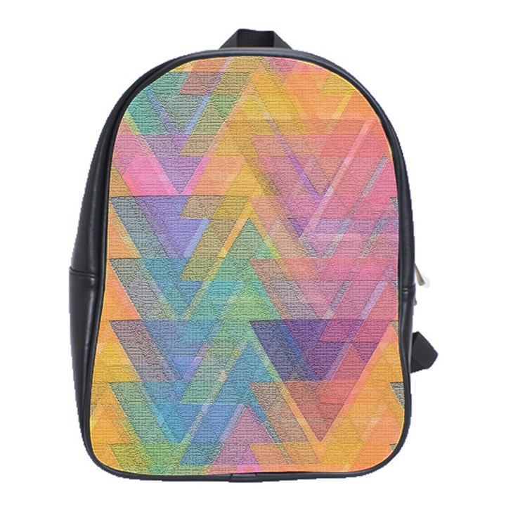 Triangle Pattern Mosaic Shape School Bag (Large)