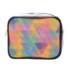 Triangle Pattern Mosaic Shape Mini Toiletries Bag (one Side) by Pakrebo