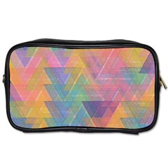 Triangle Pattern Mosaic Shape Toiletries Bag (two Sides) by Pakrebo