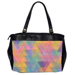 Triangle Pattern Mosaic Shape Oversize Office Handbag (2 Sides) Back