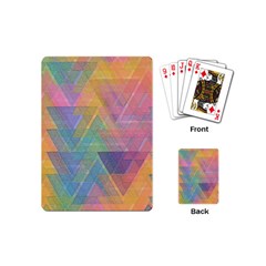 Triangle Pattern Mosaic Shape Playing Cards (mini) by Pakrebo