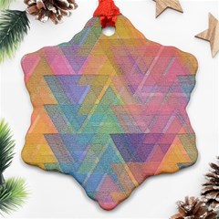 Triangle Pattern Mosaic Shape Snowflake Ornament (two Sides) by Pakrebo