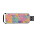 Triangle Pattern Mosaic Shape Portable USB Flash (One Side) Front