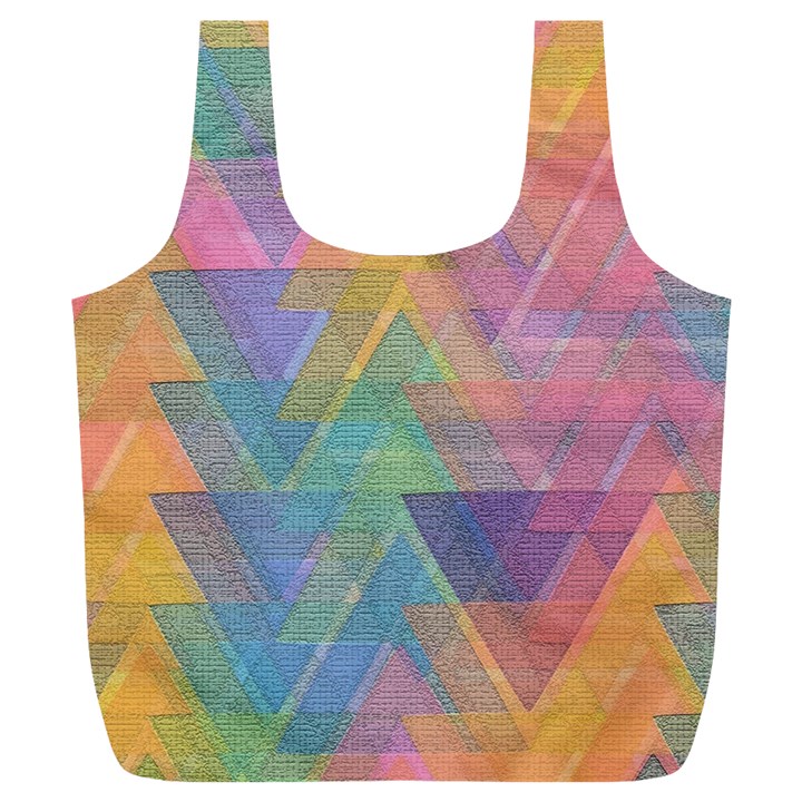 Triangle Pattern Mosaic Shape Full Print Recycle Bag (XL)