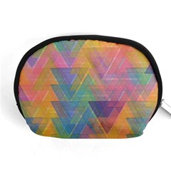 Triangle Pattern Mosaic Shape Accessory Pouch (medium) by Pakrebo