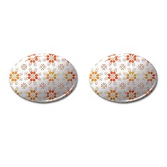 Wallpaper Pattern Abstract Cufflinks (oval) by Pakrebo