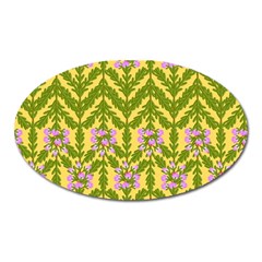 Texture Heather Nature Oval Magnet by Pakrebo