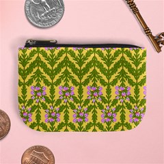 Texture Heather Nature Mini Coin Purse by Pakrebo