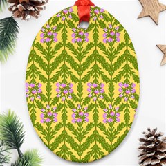 Texture Heather Nature Ornament (oval) by Pakrebo